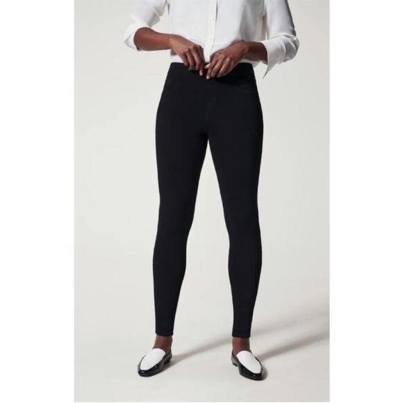 SPANX Jean-ish Ankle Leggings black sz 1X - Picture 1 of 8